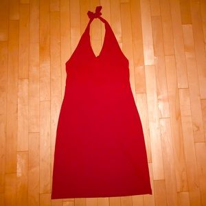 Gap Red Halter Dress
